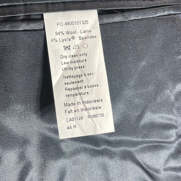 CALVIN KLEIN Men's Navy Solid Infinite Stretch Slim-Fit Two-Button Jacket SZ 44R - Picture 9 of 9